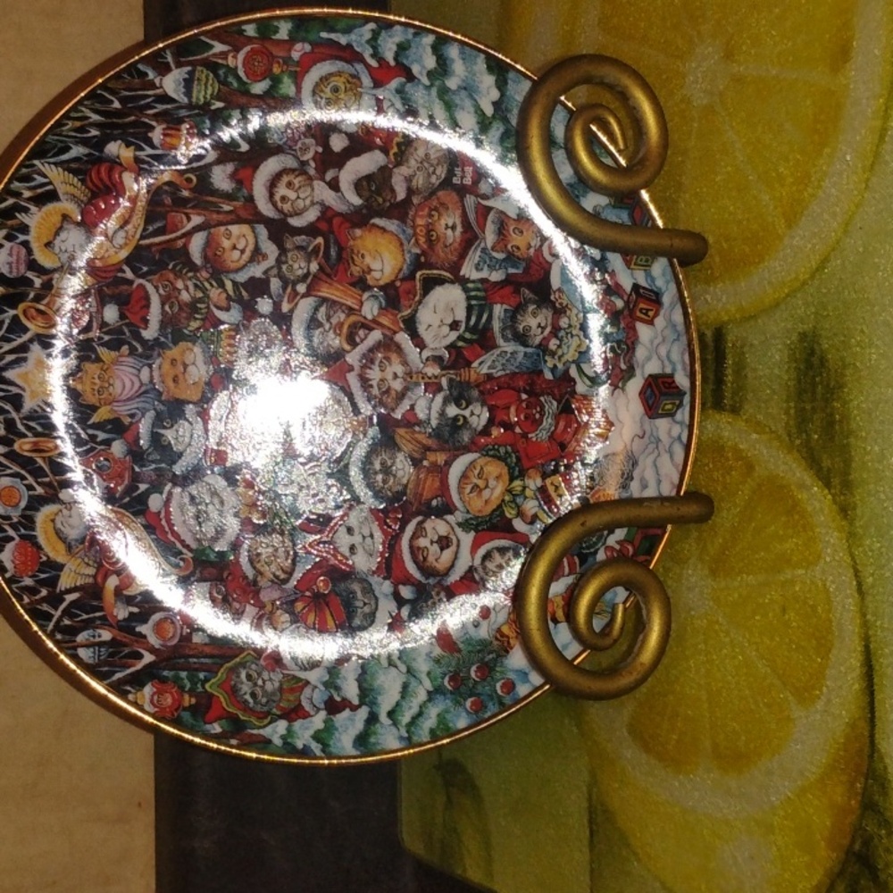 Christmas Cat Plate B 78 73